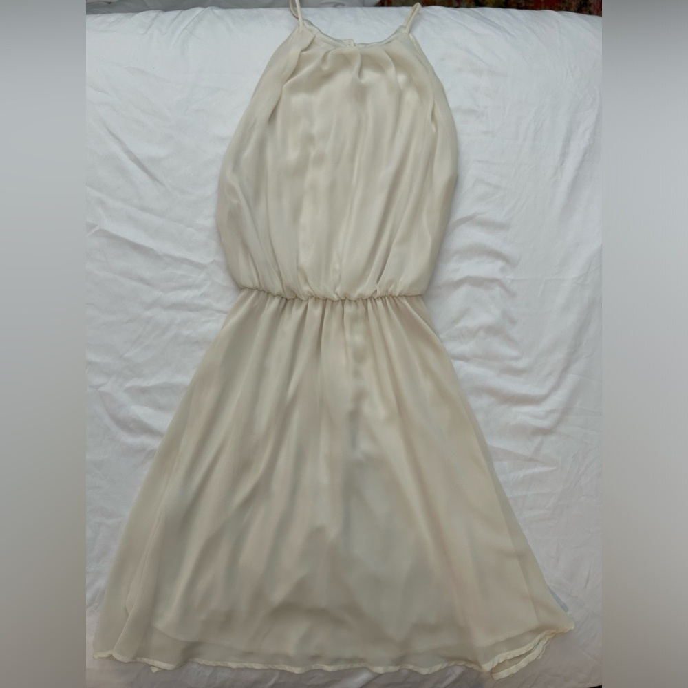 Cream high neck dress size S